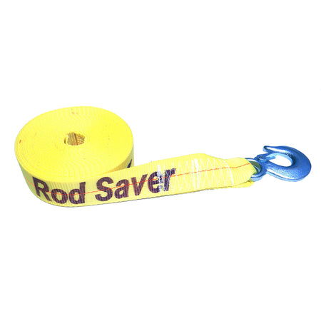 Rod Saver Heavy-Duty Winch Strap Replacement - Yellow 2 inch x 30 feet (Part #WSY30)