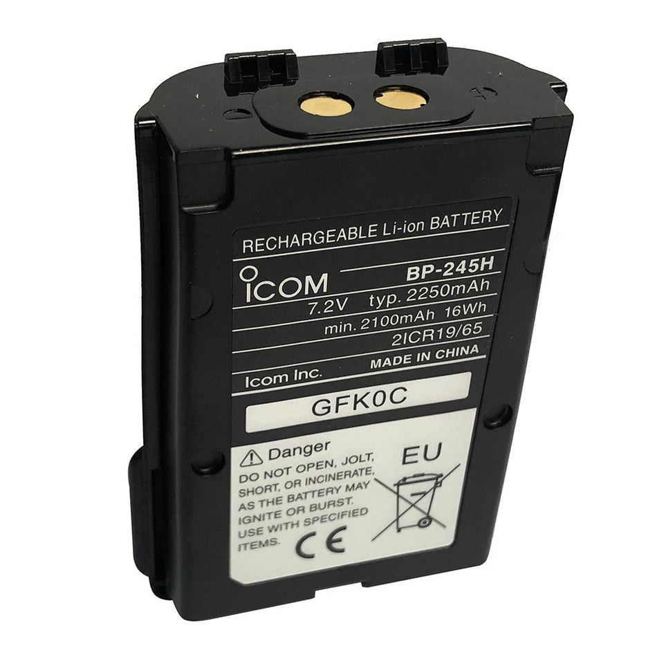 Icom Bp245h 2000mah Li-ion Battery For M72/m73