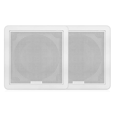 Fusion FM-F77SW FM Series 7.7" Flush Mount Square Marine Speakers - White Grill - 200W