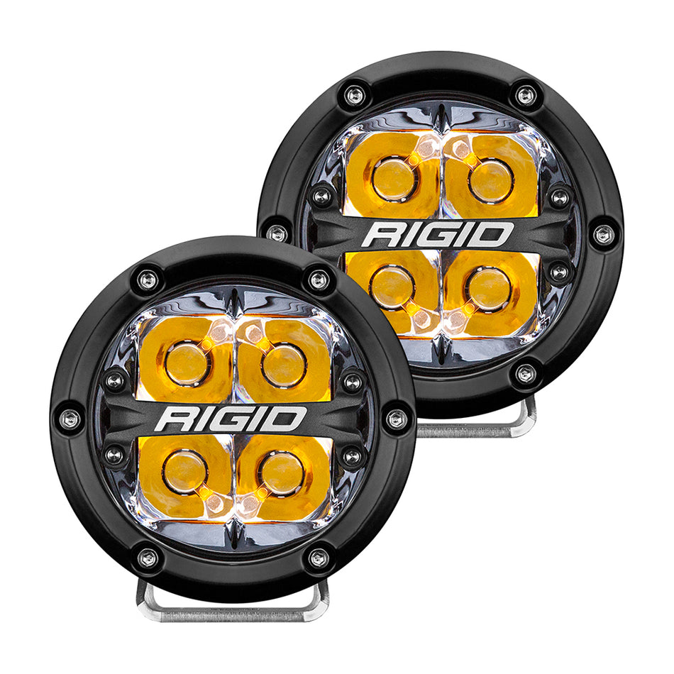 RIGID Industries 360-Series 4" LED Off-Road Spot Beam with Amber Backlight - Part Number 36114