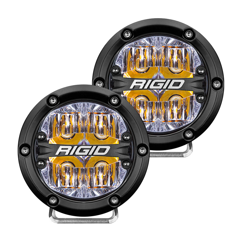 RIGID Industries 360-Series 4" LED Off-Road Fog Light Drive Beam with Amber Backlight - Part Number 36118