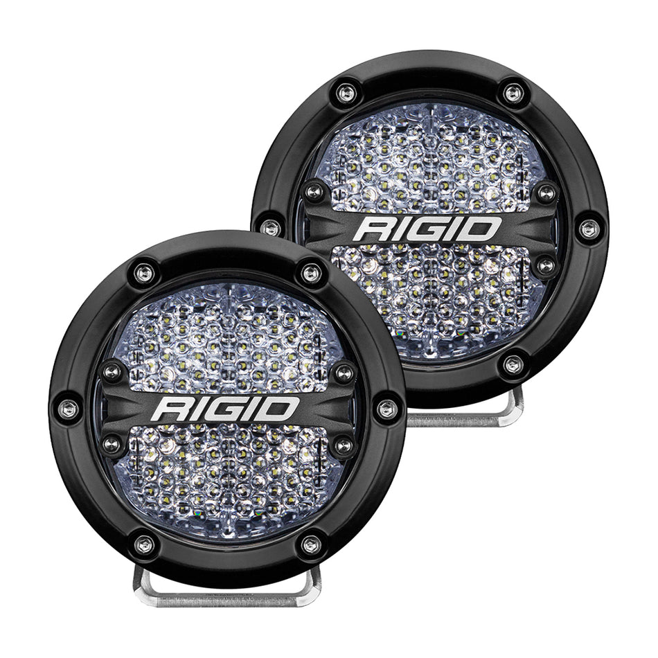 RIGID Industries 360-Series 4" LED Off-Road Fog Light Diffused Beam with White Backlight - Black Housing 36208