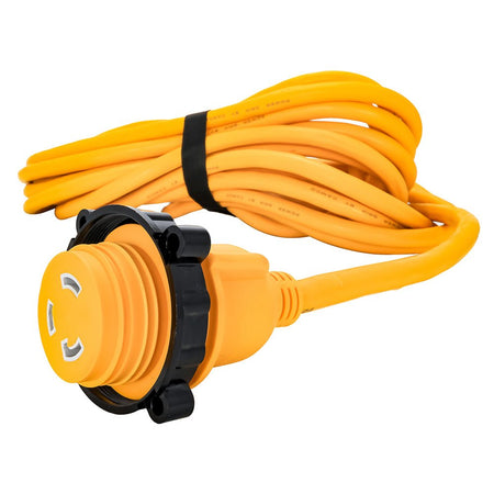 Camco 30 Amp Power Grip Marine Extension Cord - 50&#39; M-Locking/F-Locking Adapter