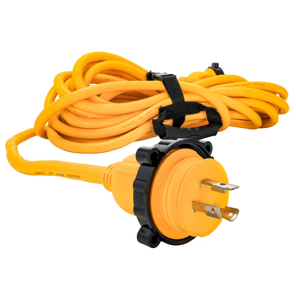 Camco 30 Amp Power Grip Marine Extension Cord - 50&#39; M-Locking/F-Locking Adapter