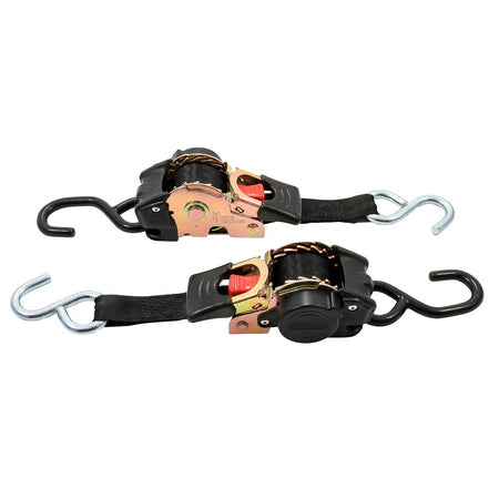 Camco Retractable Tie-Down Straps - 1" Width 6&#39; Dual Hooks