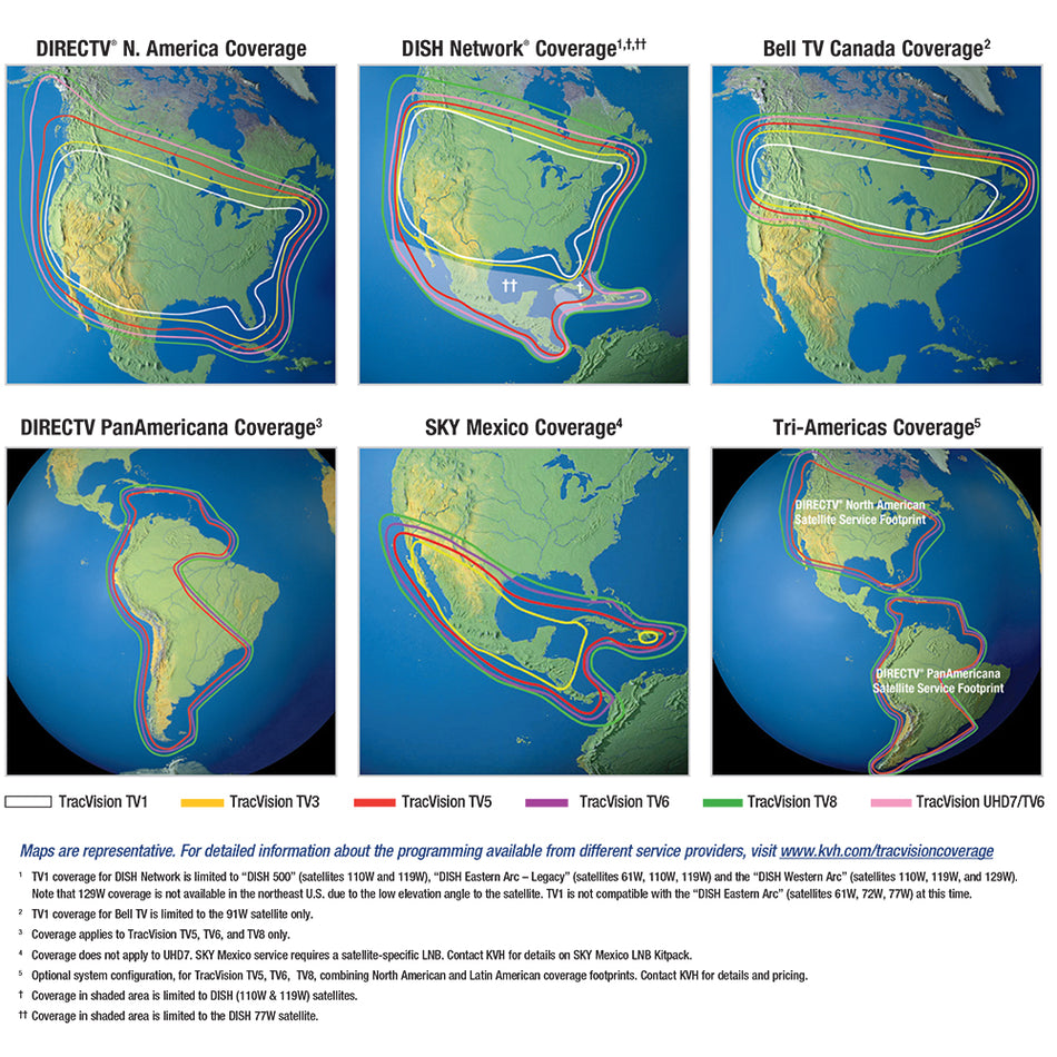 KVH TracVision UHD7 - DIRECTV HDTV for North America (Part Number: 01-0423-01SL)