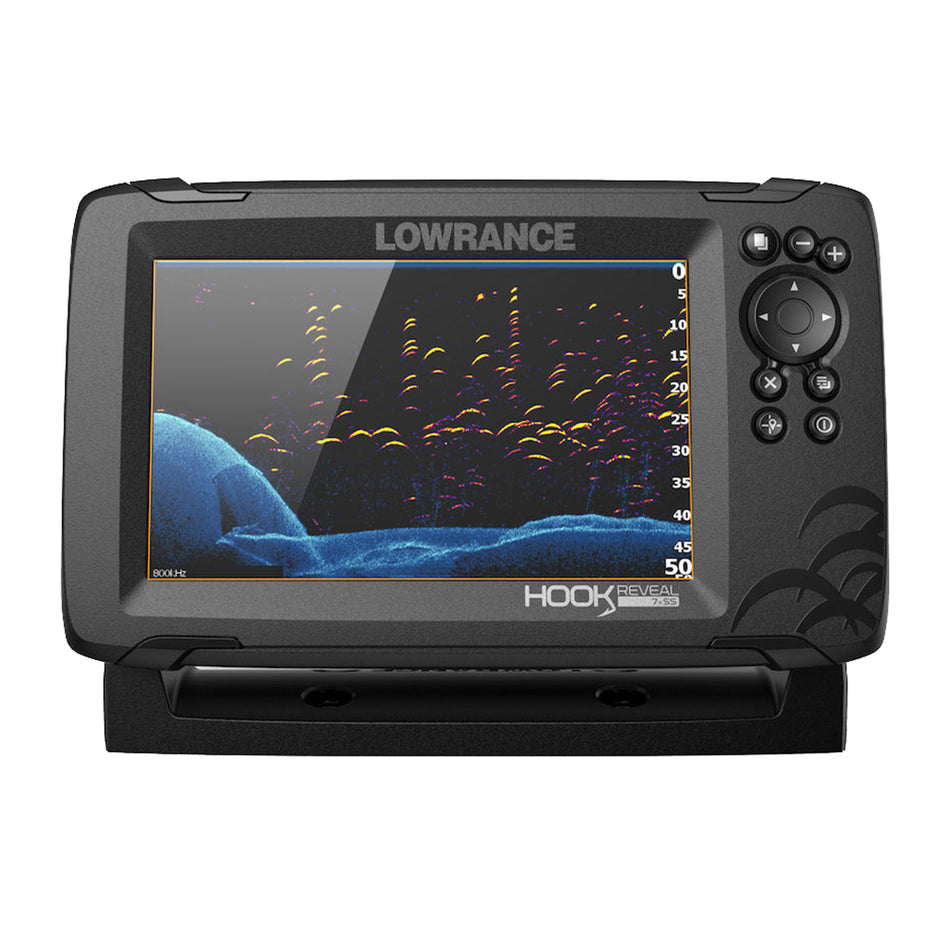 Lowrance HOOK Reveal 7x Fishfinder (Part Number: 000-15514-001) with SplitShot Transom Mount Transducer