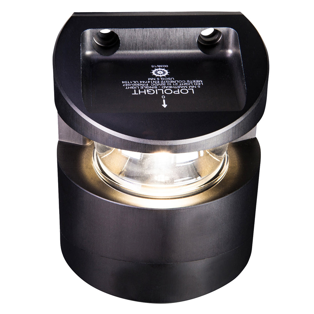 Lopolight Series 300-037 Masthead Light - 5NM Visibility, Vertical Mount, White - Black Housing