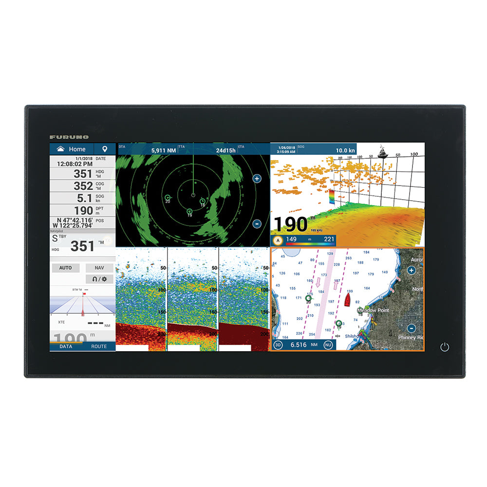 Furuno NavNet TZtouch3 16-Inch Multi-Function Marine Display with 1kW Dual Channel CHIRP Sounder and Internal GPS