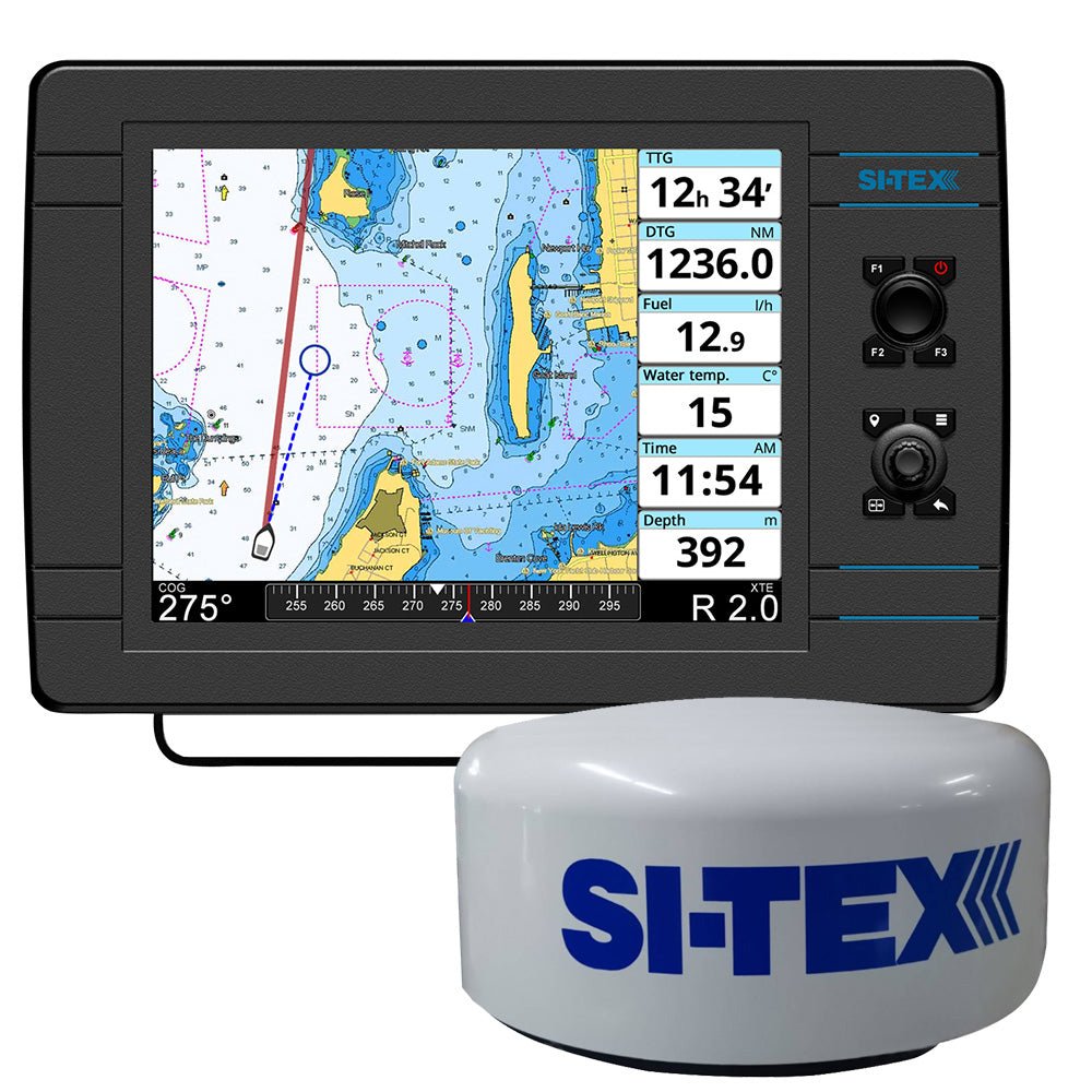 SI-TEX NavPro 1200 w/MDS-15 WiFi 20" Hi-Res Digital Radome Radar w/15M Cable