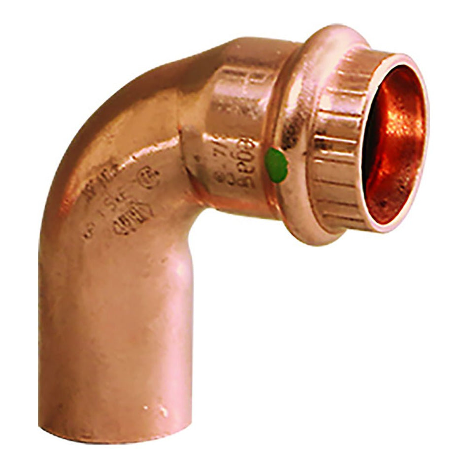 Viega ProPress 1-1/4" - 90° Copper Elbow - Street/Press Connection - Smart Connect Technology - 77062
