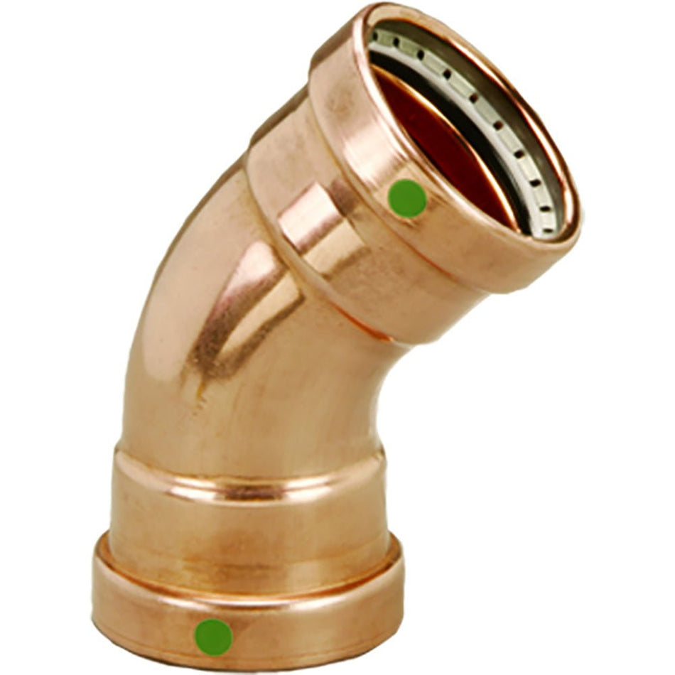 Viega ProPress 2-1/2" - 45° Copper Elbow - Double Press Connection - Smart Connect Technology - 20653