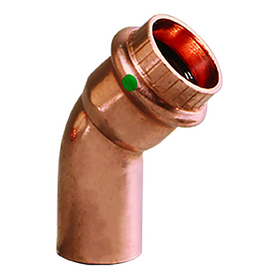 Viega ProPress 1/2" - 45° Copper Elbow - Street/Press Connection - 77637