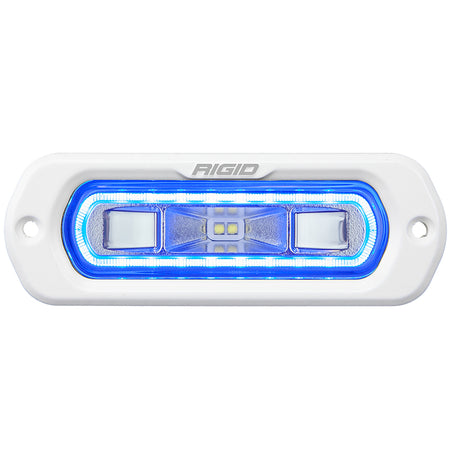 RIGID Industries SR-L Series Marine Spreader Light with Blue Halo - White Flush Mount