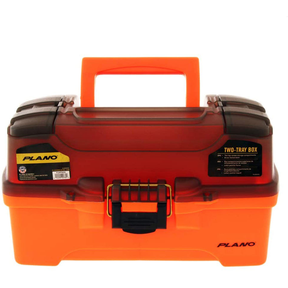 Plano 2-Tray Tackle Box w/Dual Top Access - Smoke & Bright Orange