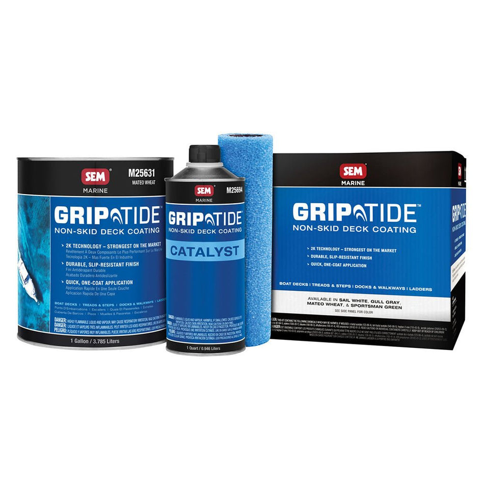 SEM GripTide&trade; Non-Skid Deck Coating Kit - Mateo Wheat