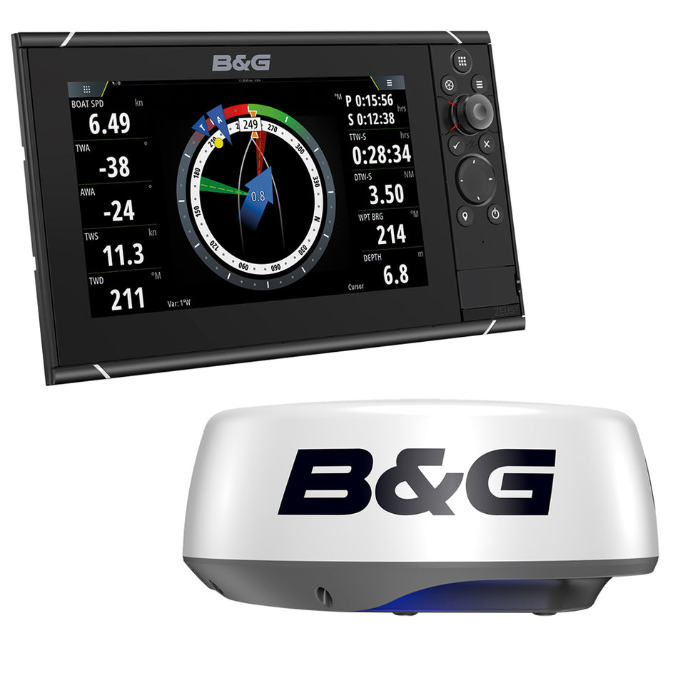 B&G Zeus3S 9 - 9" Multi-Function Display Bundle with HALO20+ Radar