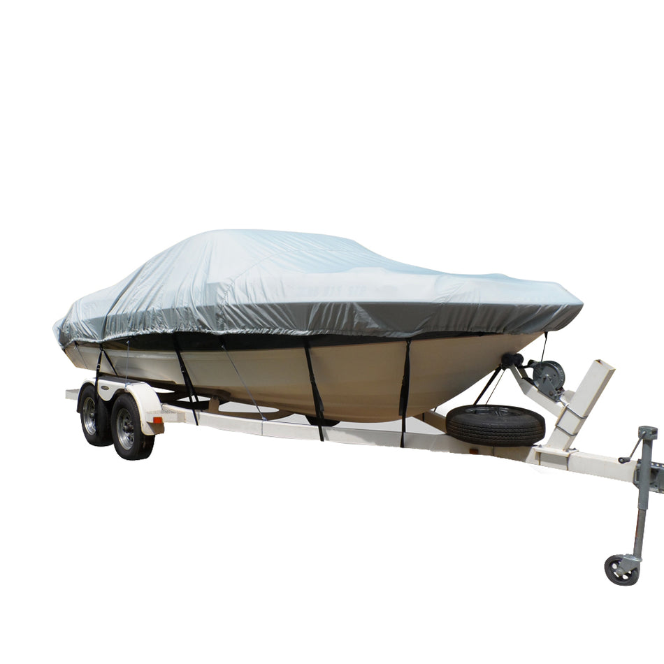 Carver Flex-Fit* PRO Polyester Size 11 Boat Cover f/V-Hull Center Console Fishing Boats - Grey