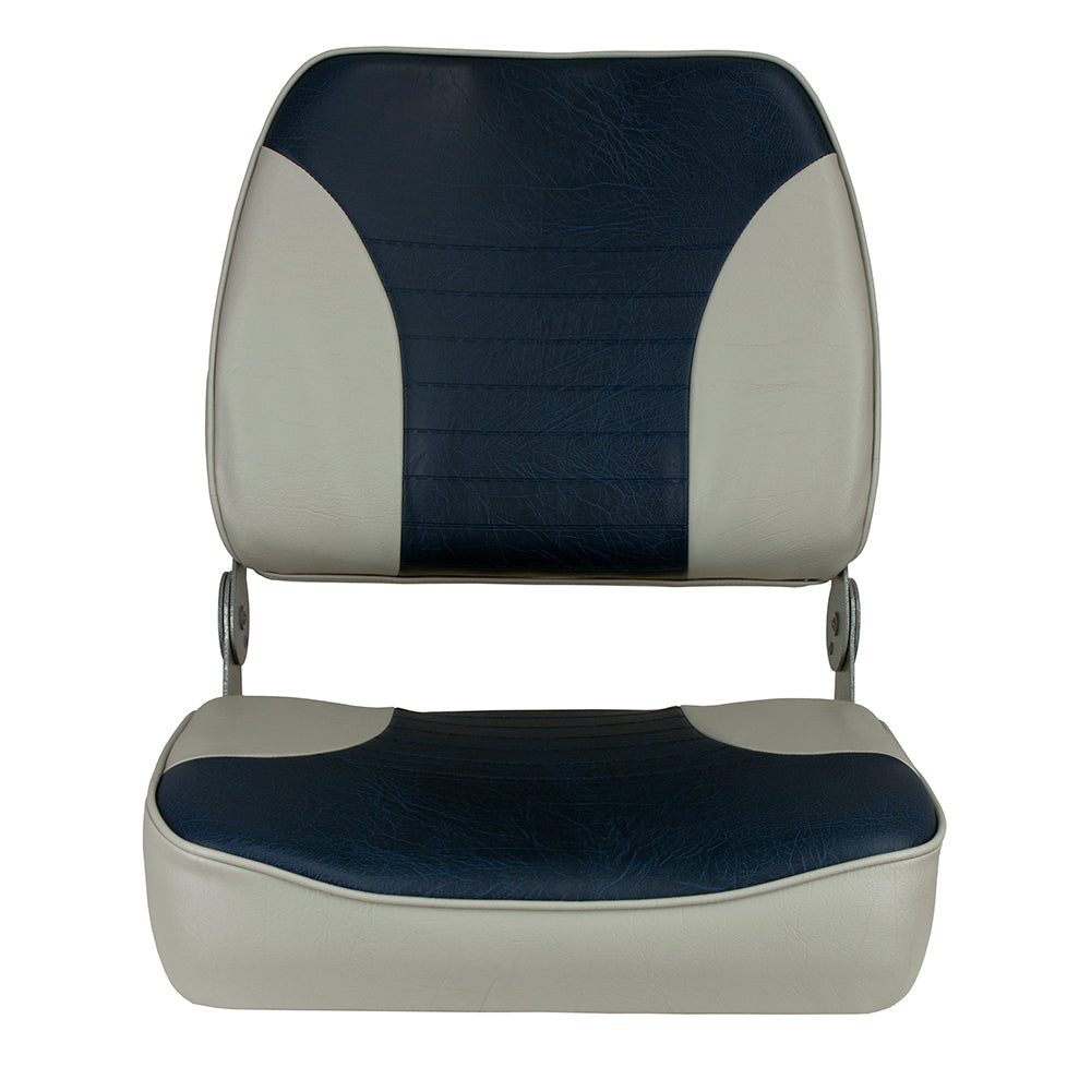 Springfield Marine XXL Folding Seat - Grey/Blue, Part Number 1040691