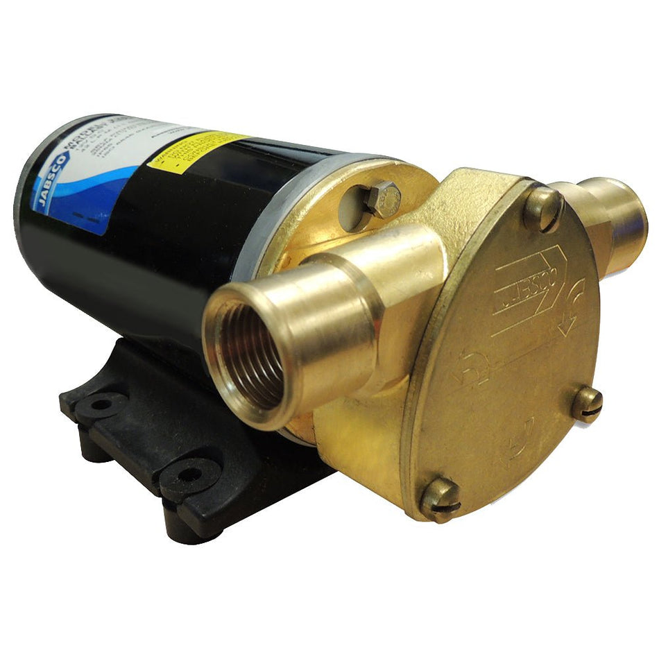 Jabsco Ballast King Bronze DC Pump with Deutsch Connector - No Reversing Switch - 15 GPM