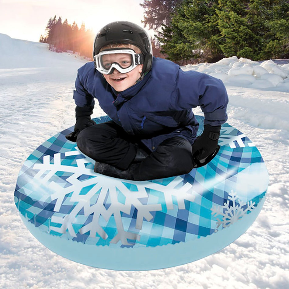 Aqua Leisure 43" Pipeline Sno&trade; Clear Top Racer Sno-Tube - Cool Blue Plaid