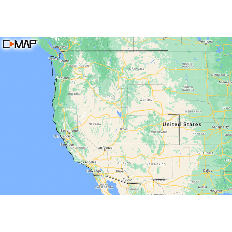 C-MAP M-NA-Y211-MS US Lakes West REVEAL* Inland Chart