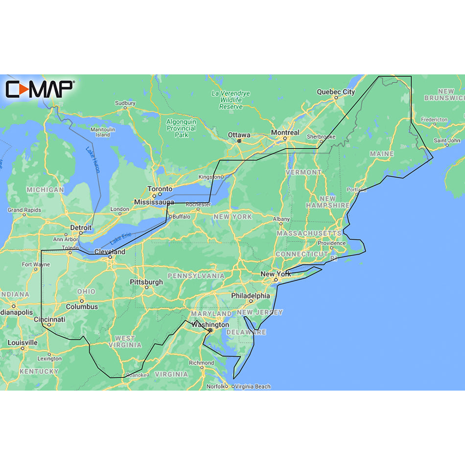 C-MAP M-NA-Y213-MS US Lakes East REVEAL* Inland Chart