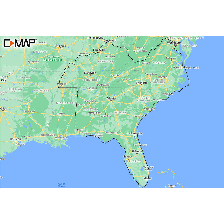 C-MAP M-NA-Y214-MS US Lakes South East REVEAL* Inland Chart