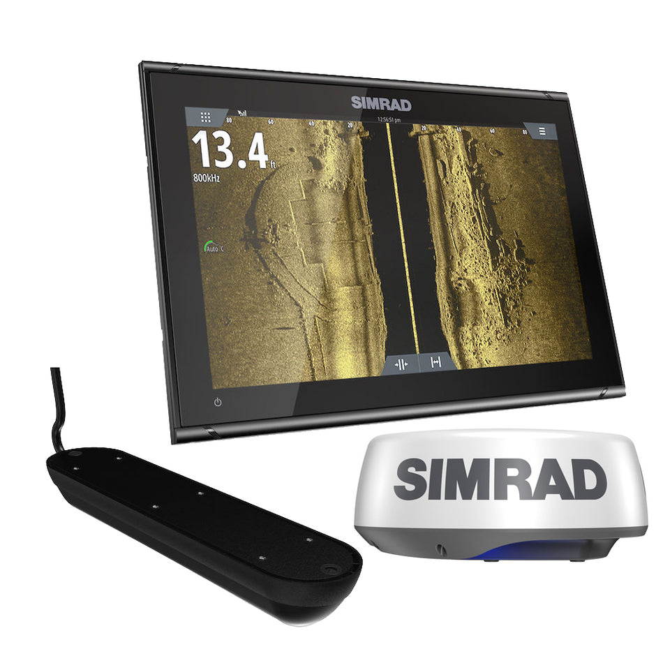 Simrad GO9 XSE Chartplotter Radar Bundle 000-15617-002 with HALO20+ & Active Imaging 3-in-1 Transducer