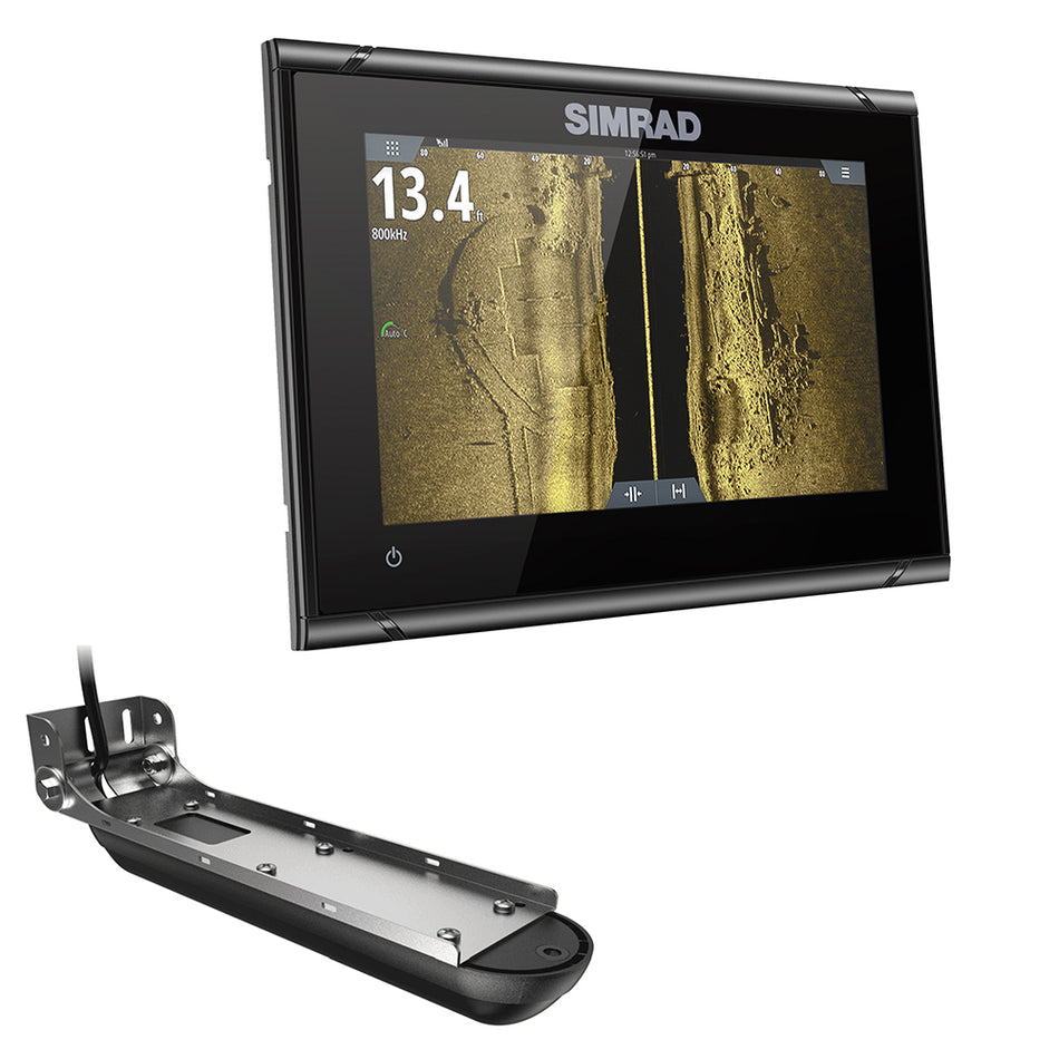 Simrad GO7 XSR Chartplotter/Fishfinder 000-14838-002 with Active Imaging 3-in-1 Transducer & C-MAP Discover Chart