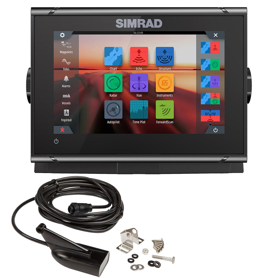 Simrad GO7 XSR Chartplotter/Fishfinder 000-14326-002 with HDI Transom Mount Transducer & C-MAP Discover Chart