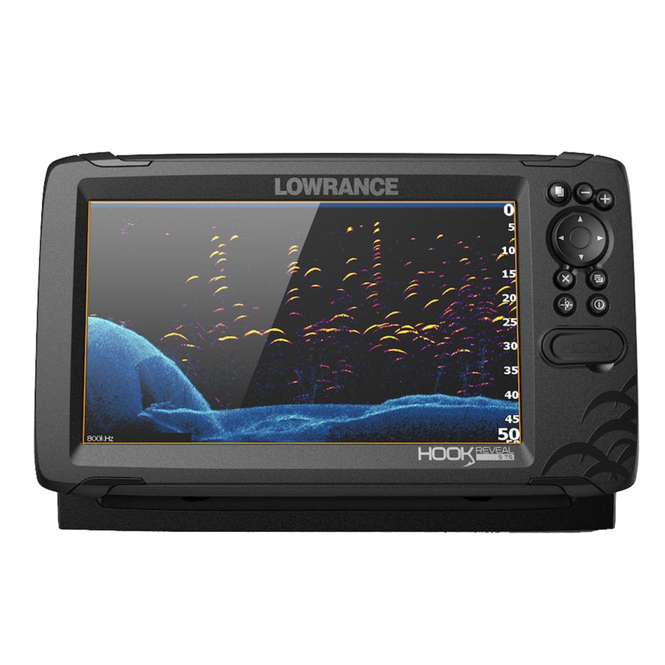 Lowrance HOOK Reveal 9 Combo with 50/200kHz HDI Transom Mount & C-MAP Discover Chart - 000-15852-001