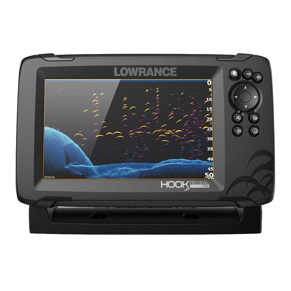 Lowrance HOOK Reveal 7 Combo with HDI Transom Mount & C-MAP Contour+ Card - Part Number 000-15855-001