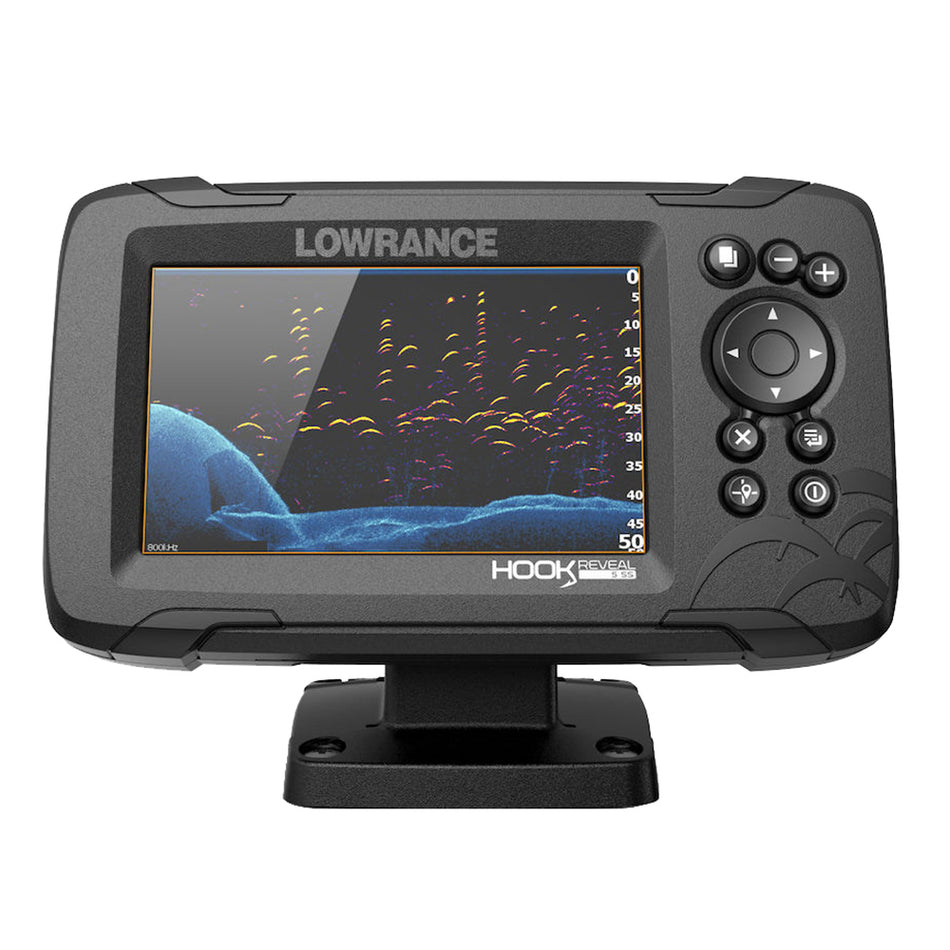 Lowrance HOOK Reveal 5 Combo with 50/200kHz HDI Transom Mount & C-MAP Contour+ Card - 000-15857-001