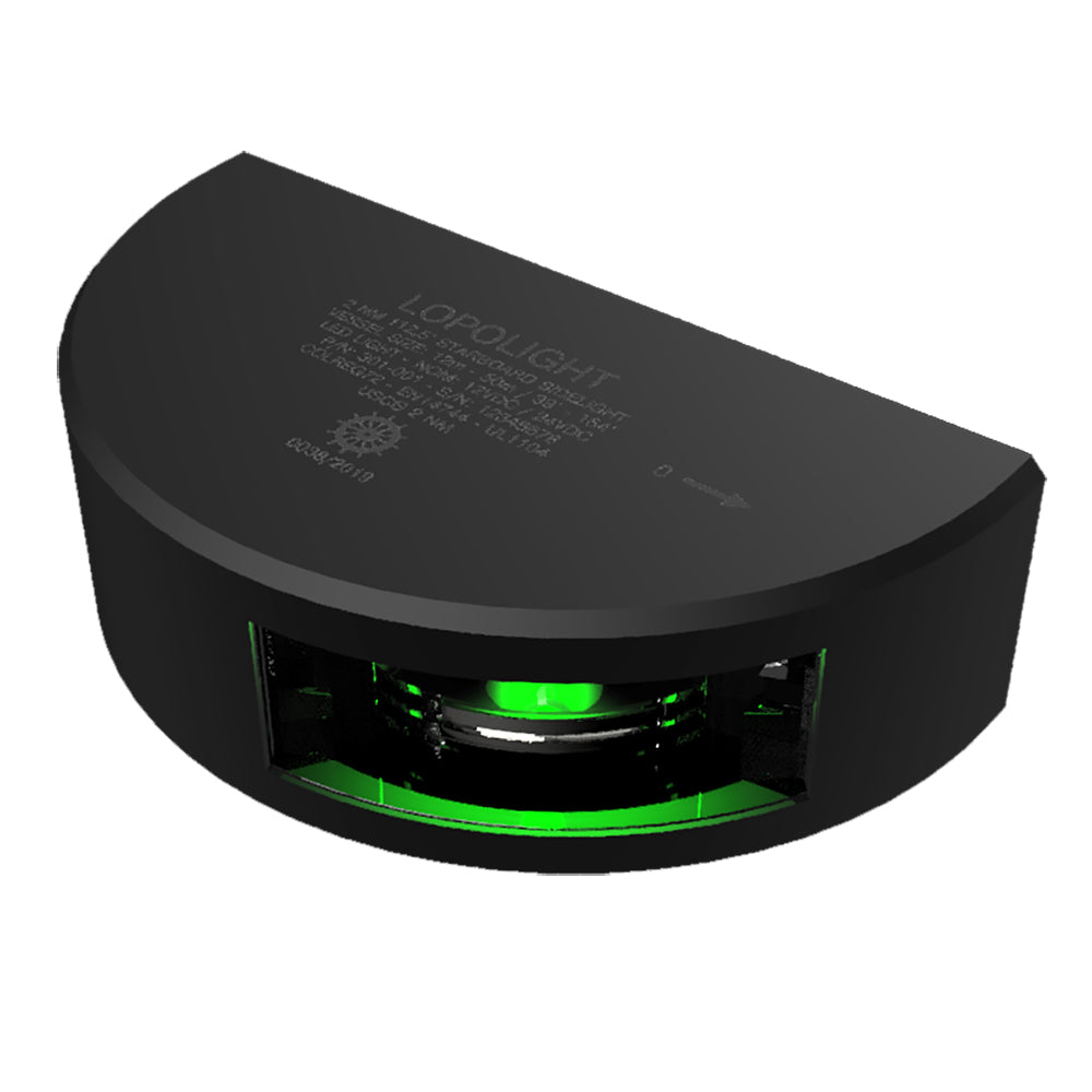 Lopolight Series 301-001 Starboard Sidelight - 2NM Visibility - Vertical Mount Green LED Navigation Light with 6M Cable
