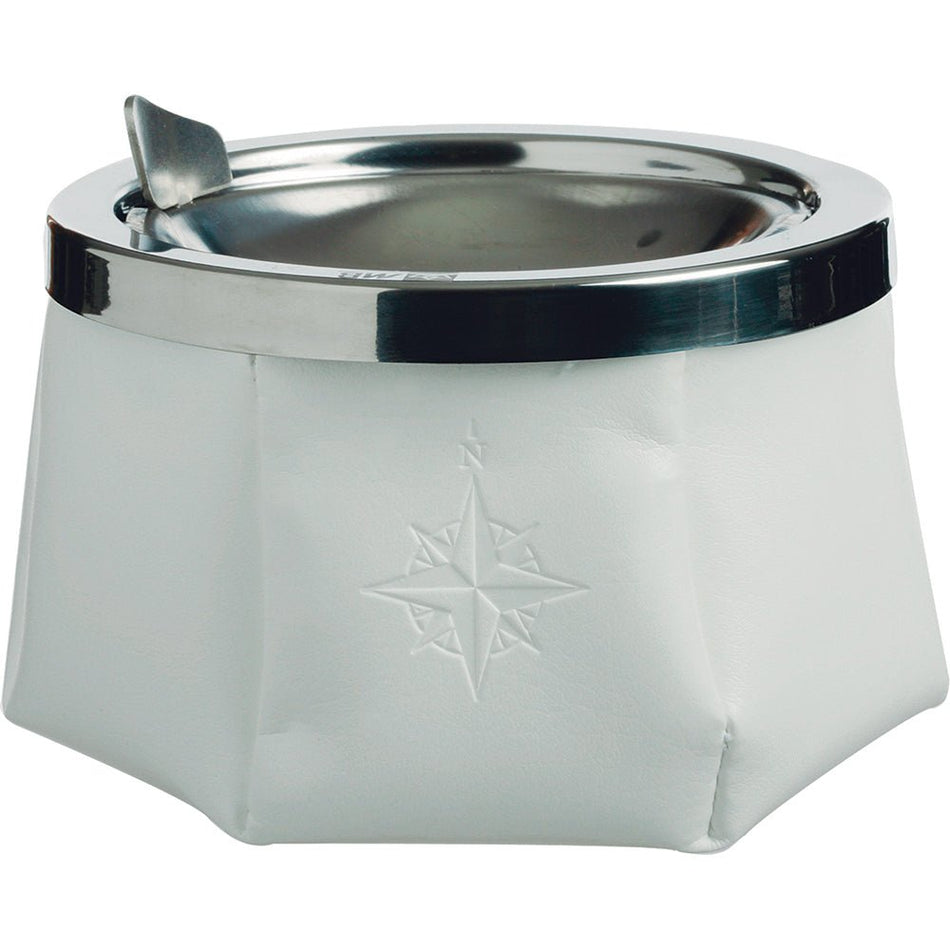 Marine Business Windproof Ashtray w/Lid - White - 30102