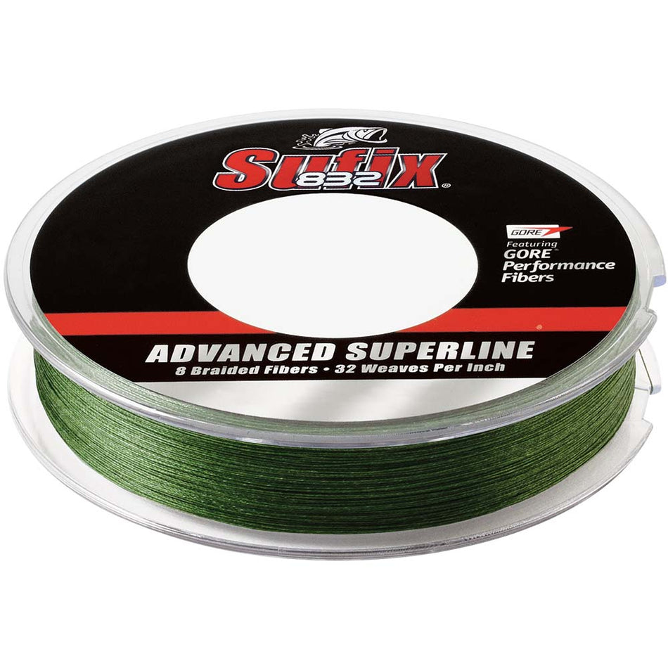 Sufix 832&reg; Advanced Superline&reg; Braid - 8lb - Low-Vis Green - 150 yds