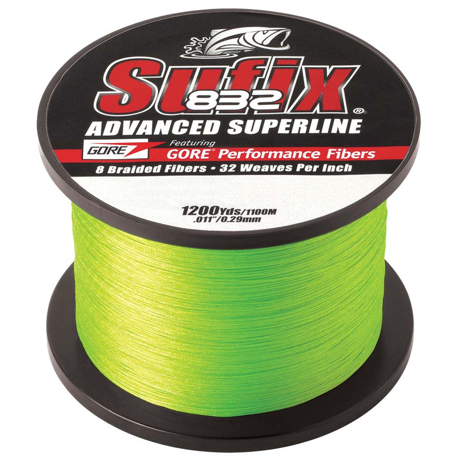 Sufix 832? Advanced Superline? Braid - 15lb - Neon Lime - 1200 yds