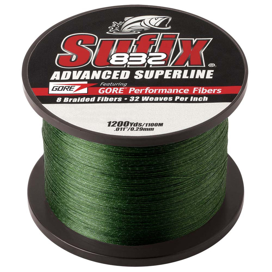 Sufix 832? Advanced Superline? Braid - 30lb - Low-Vis Green - 1200 yds