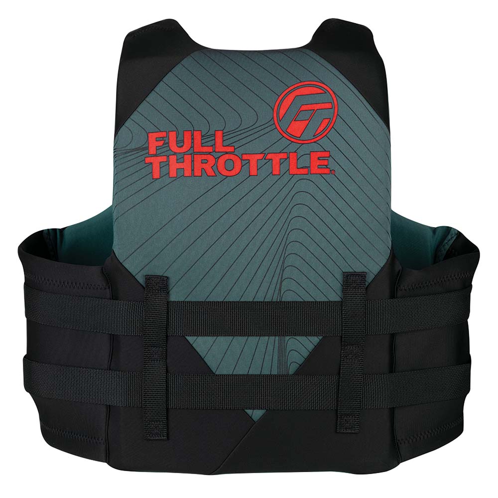 Full Throttle Adult Rapid-Dry Life Jacket L/XL - Grey and Black Watersports Life Vest