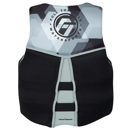 Full Throttle Men's Rapid-Dry Flex-Back Life Jacket XL Black/Grey