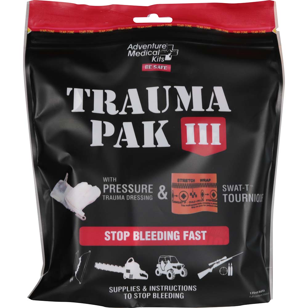 Adventure Medical Kits Trauma Pak 3 - Professional First Aid Trauma Kit with Israeli Bandage and Tourniquet
