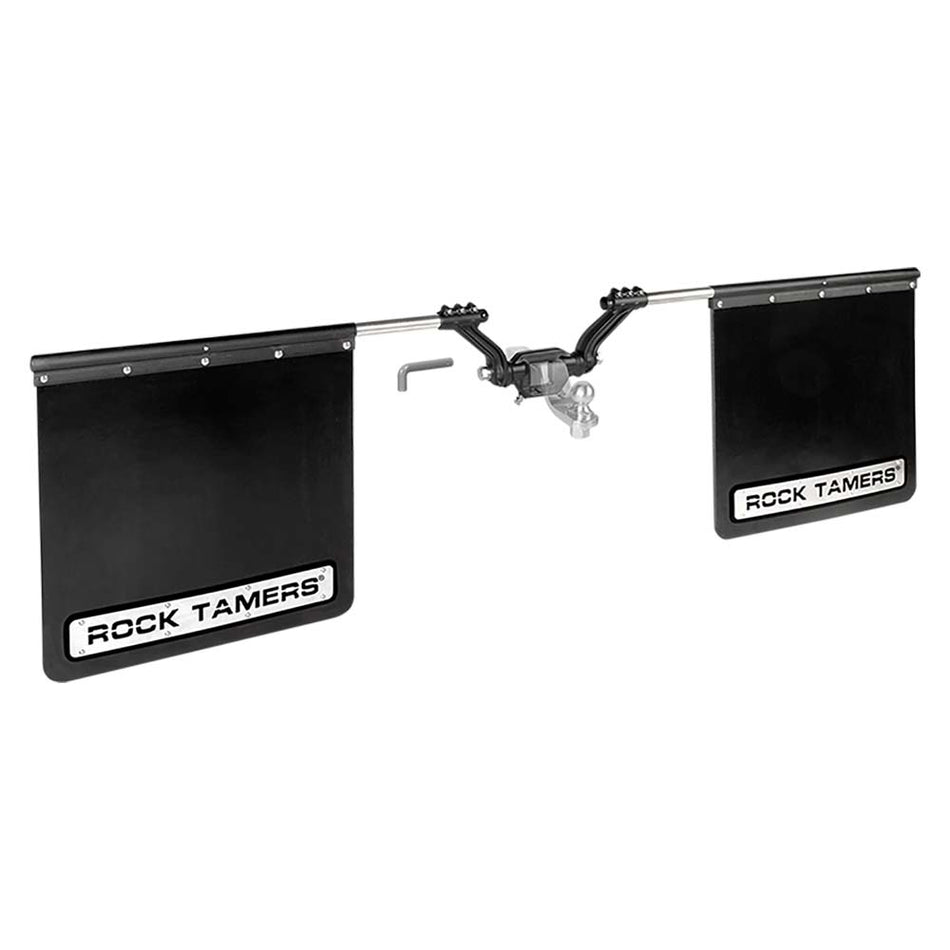ROCK TAMERS 3" Hub Mudflap System - Matte Black/Stainless, Part #112 - 00112