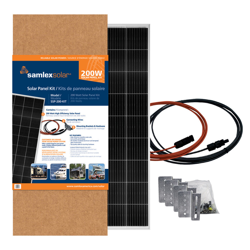 Samlex America SSP-200-KIT 200W Solar Panel Kit for Off-Grid and RV Power Systems