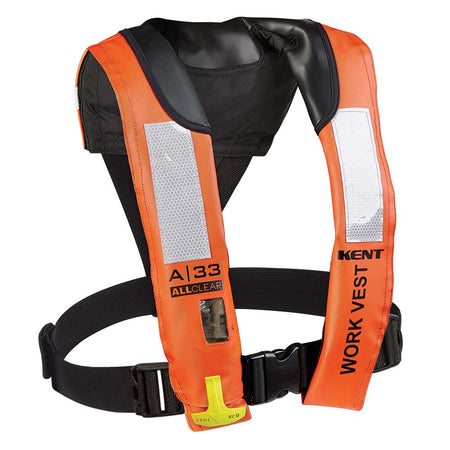Kent Sporting Goods A-33 All Clear Auto Inflatable Work Vest with High-Vis Features