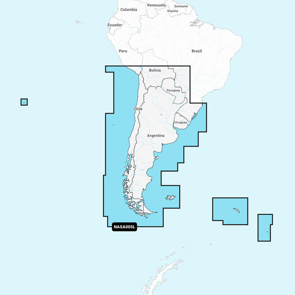 Navionics NASA005L - Chile, Argentina &amp; Easter Island - Navionics+