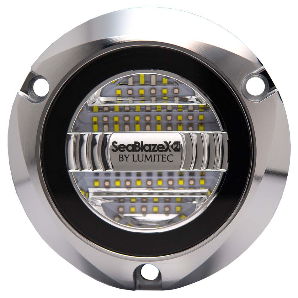 Lumitec Seablaze X2 Spectrum Rgbw Led Surface Mount Polished Housing 12/24v