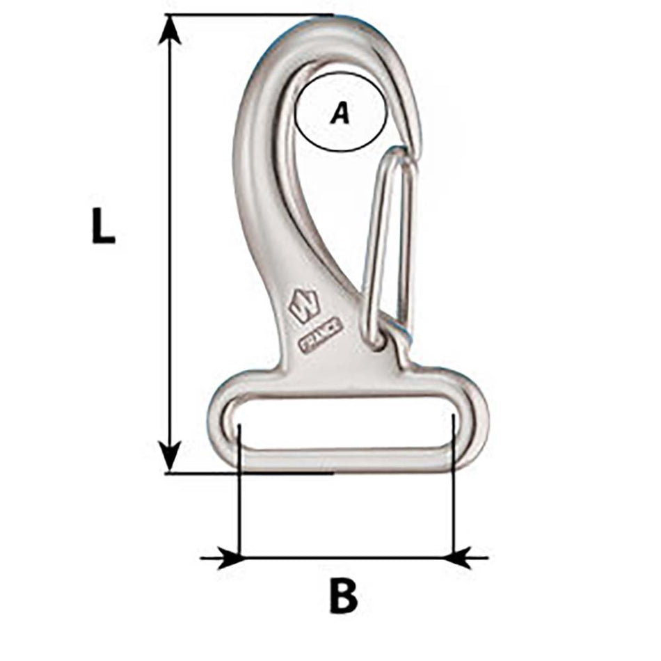 Wichard Webbing Snap Hook - 30mm - Length 60mm - 2284W
