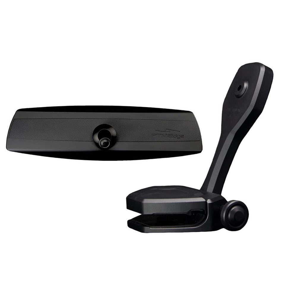 PTM Watersports Mirror and Bracket Kit with VR-140 Elite Mirror and ZXR-360 Windshield Mount (Black)