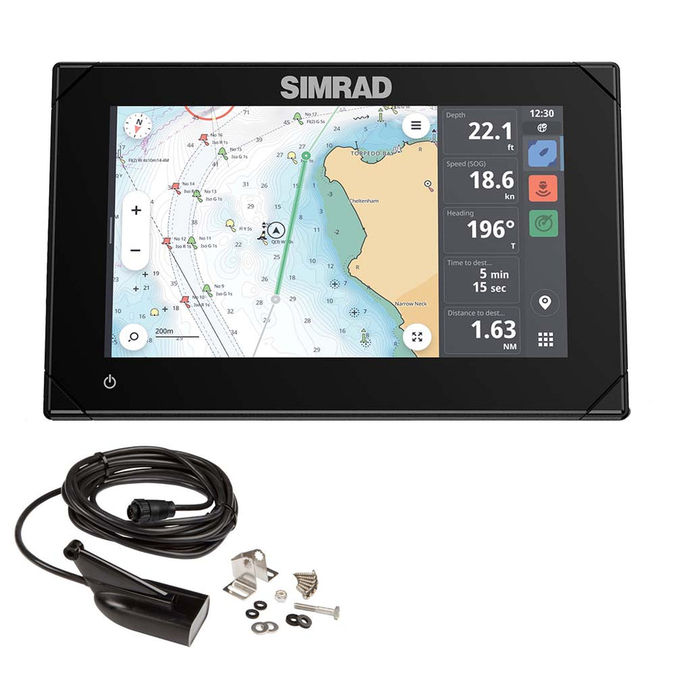 Simrad NSX* 3007 7" Combo Chartplotter & Fishfinder with HDI Transducer - Part Number 000-15371-001